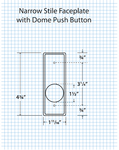 Narrow Stile Faceplate with Dome Push Button_2